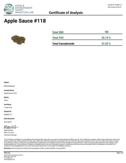 Apple Sauce Shake #118