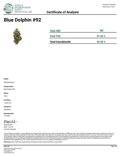 Blue Dolphin #92 | 1/2 lb