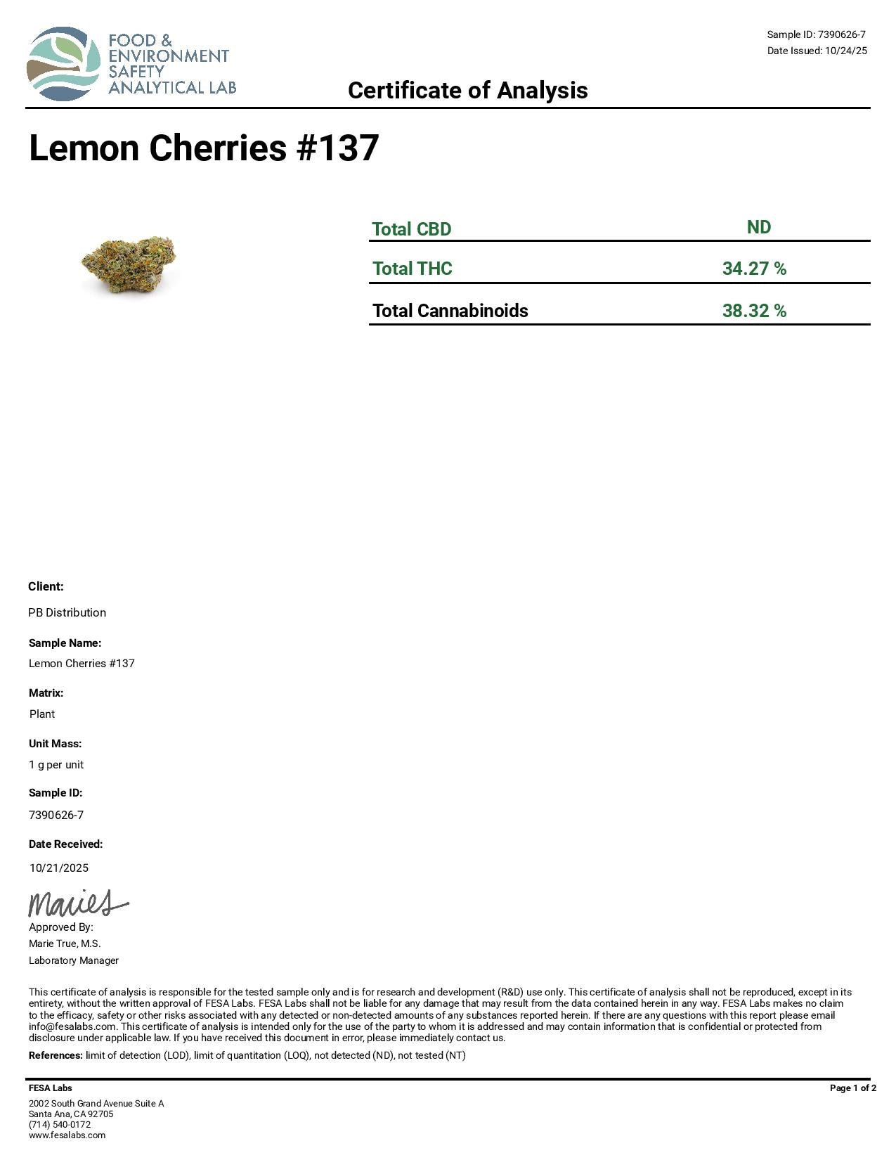 Lemon Cherries #137