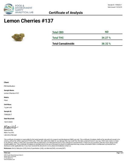 Lemon Cherries #137