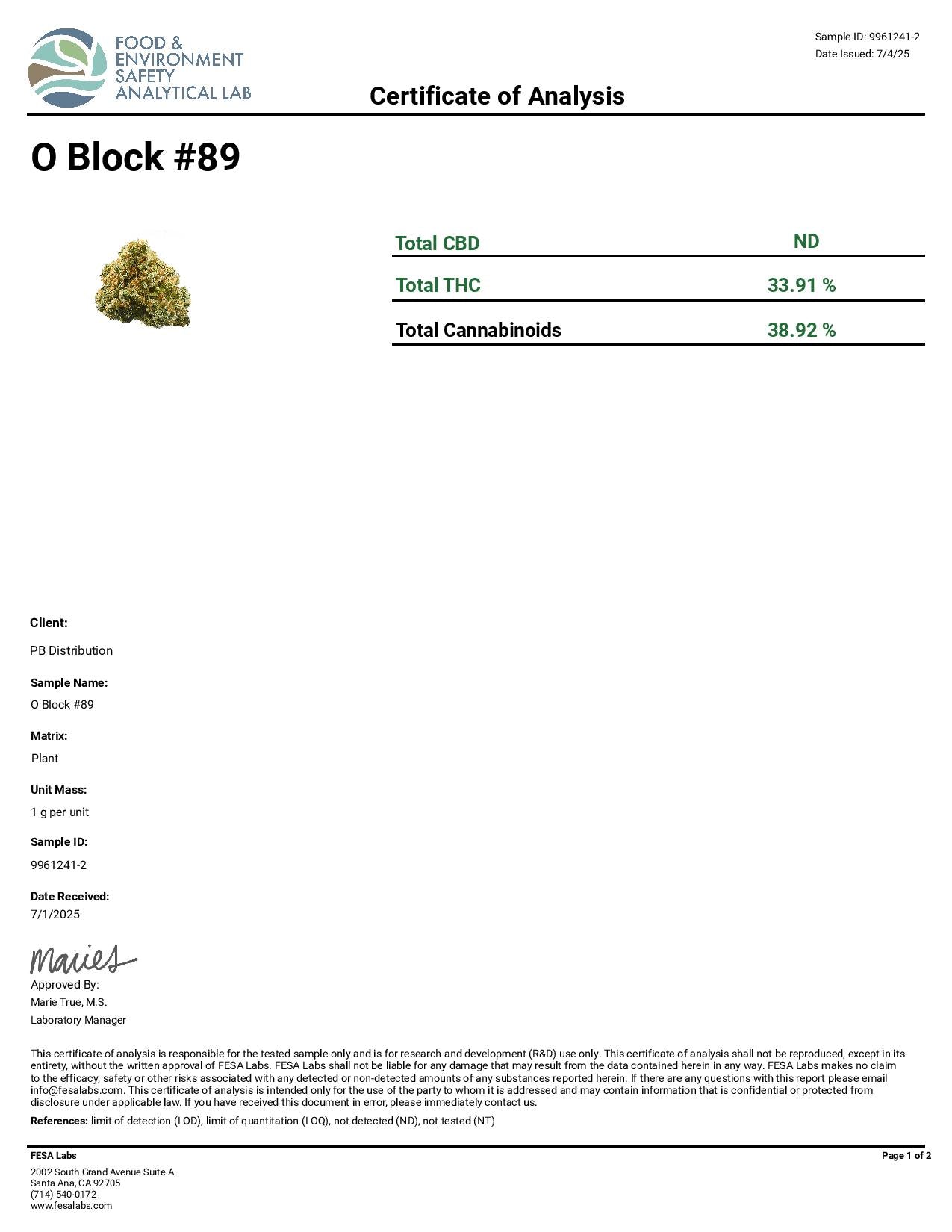 O Block #89
