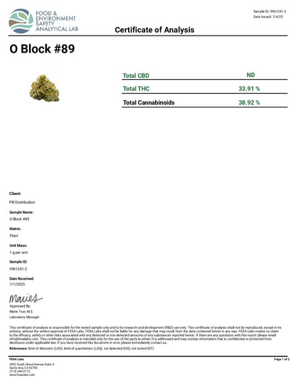 O Block #89