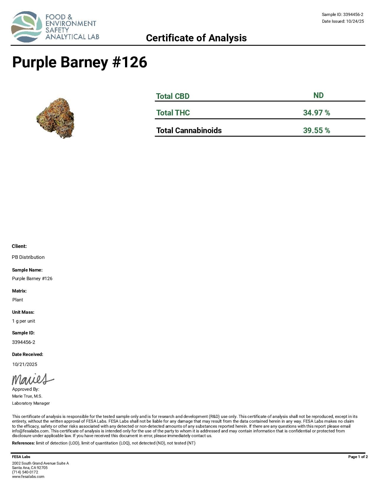 Purple Barney #126 | 1/2 lb
